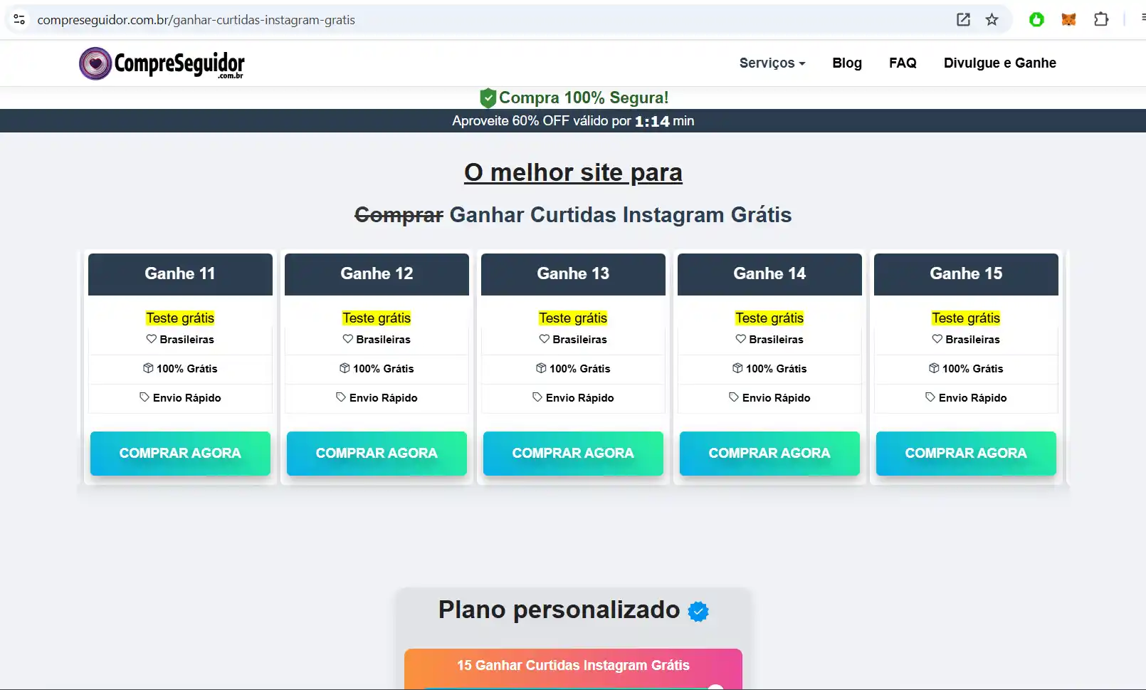 Ganhar Curtidas Instagram Grátis